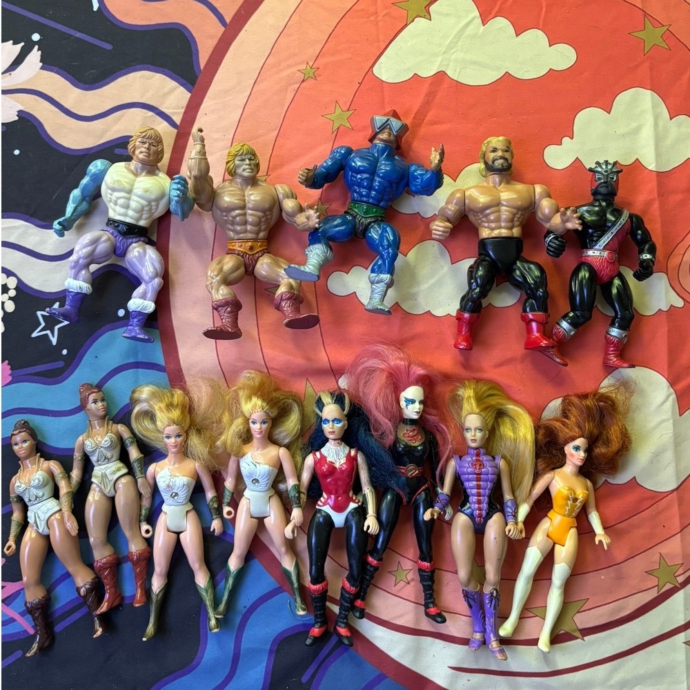 Vintage 80s She-Ra Remco Action Figure Lot He-Man Trap Jaw Princess of Power 13